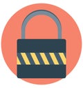 Lock Color Isolated Vector Icon that easily can be modified and edit. Royalty Free Stock Photo