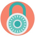 Lock Color Isolated Vector Icon that easily can be modified and edit. Royalty Free Stock Photo
