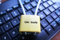 Lock On Computer Keyboard Representing Cyber Security High Quality Royalty Free Stock Photo