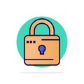 Lock, Computing, Locked, Security Abstract Circle Background Flat color Icon Royalty Free Stock Photo