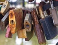 Lock Conceptual photo of closed old locks. Love ,security, safe, privacy or other concept background