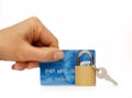 Lock and credit card Royalty Free Stock Photo