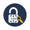 Lock, cryptographic hash, cryptographic algorithm, secure hash fully editable vector icons