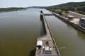 Bridge view of Murray Lock and Dam in Little Rock Arkansas