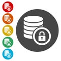 Lock Database symbol, Locked database Icon