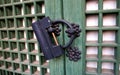 Lock on the door of an ancient Korean palace building. Royalty Free Stock Photo