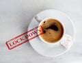 Lock down seal covid 19 coronavirus coffee shop cafe