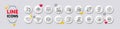 Lock, Euler diagram and Wind energy line icons. For web app, printing. White buttons 3d icons. Vector