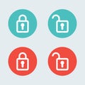 Lock flat icon design