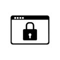 lock Folder icon vector image