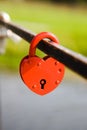 The lock in the form of heart Royalty Free Stock Photo