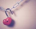 Lock in the form of a heart Royalty Free Stock Photo