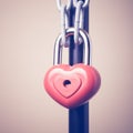 Lock in the form of a heart Royalty Free Stock Photo