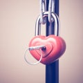 Lock in the form of a heart Royalty Free Stock Photo