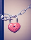 Lock in the form of a heart Royalty Free Stock Photo