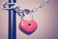 Lock in the form of a heart Royalty Free Stock Photo