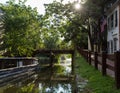 Lock gates on the old canal in Georgetown Washington DC Royalty Free Stock Photo