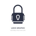 lock graphic interface security icon on white background. Simple element illustration from Security concept