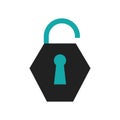 Lock graphic interface security symbol icon vector sign and symbol isolated on white background, Lock graphic interface security
