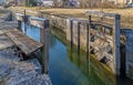 Lock at historic Ludwig Danube Main Canal in Kelheim