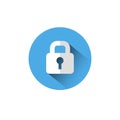 Lock Icon Blue Padlock Protection And Security Concept