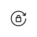 Lock icon change password single icon graphic design vector