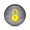 Lock icon on classy splash black round button illustration Royalty Free Stock Photo