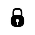 Lock Icon In Flat Style Vector For App, UI, Websites. Black Icon Vector Illustration Royalty Free Stock Photo