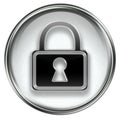 Lock icon grey Royalty Free Stock Photo