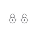 Lock icon line set, padlock sign vector isolated illustration Royalty Free Stock Photo