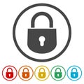 Lock Icon, Lock Icon Vector Royalty Free Stock Photo