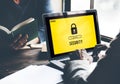 Lock Icon Password Protected Graphic Concept Royalty Free Stock Photo