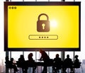 Lock Icon Password Protected Graphic Concept Royalty Free Stock Photo