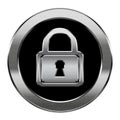 Lock icon silver Royalty Free Stock Photo