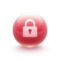 Lock icon sphere Royalty Free Stock Photo