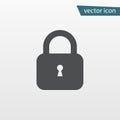 Lock icon vector. Flat close symbol isolated on white background. Trendy internet concept. Modern pr Royalty Free Stock Photo