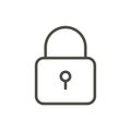 Lock icon vector. Line security symbol. Royalty Free Stock Photo