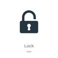 Lock icon vector. Trendy flat lock icon from gdpr collection isolated on white background. Vector illustration can be used for web Royalty Free Stock Photo
