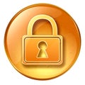 Lock icon yellow