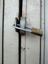 The lock on the iron door, for background