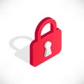 Lock isometric icon