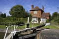 Lock keepers cottage Royalty Free Stock Photo