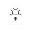 Lock, key line icon. Simple, modern flat vector illustration for mobile app, website or desktop app Royalty Free Stock Photo