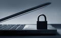 Lock on laptop keyboard Royalty Free Stock Photo