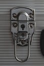 Lock latch of a metal suitcase Royalty Free Stock Photo