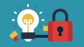 Lock and Lightbulb A padlock next to a lightbulb representing ideas and solutions brought about by ethical hackers to