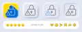 Lock line icon. Padlock warning sign. Neumorphic buttons. Vector