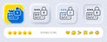 Lock line icon. Protected credit card sign. Neumorphic buttons. Vector