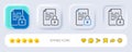 Lock line icon. Protected document sign. Neumorphic buttons. Vector