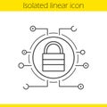 Lock linear icon Royalty Free Stock Photo